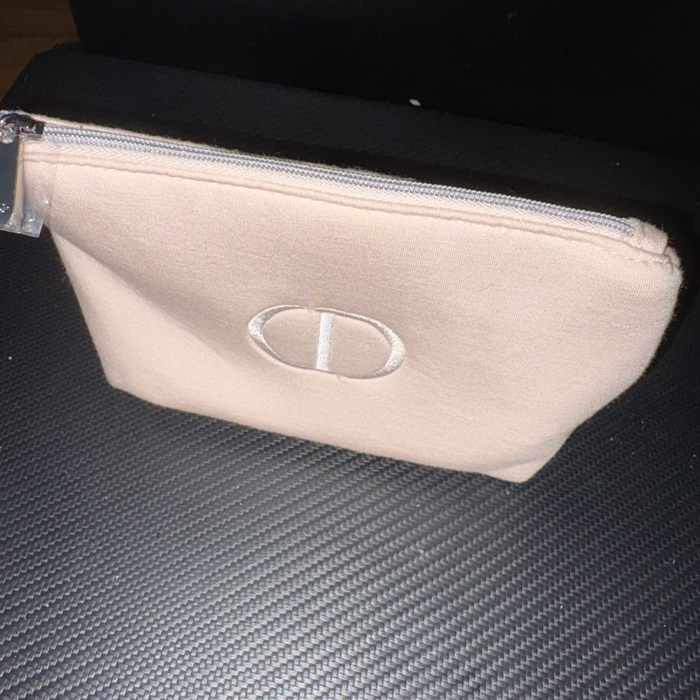 Dior Cream Cosmetic Bag Sleek Minimalist Design